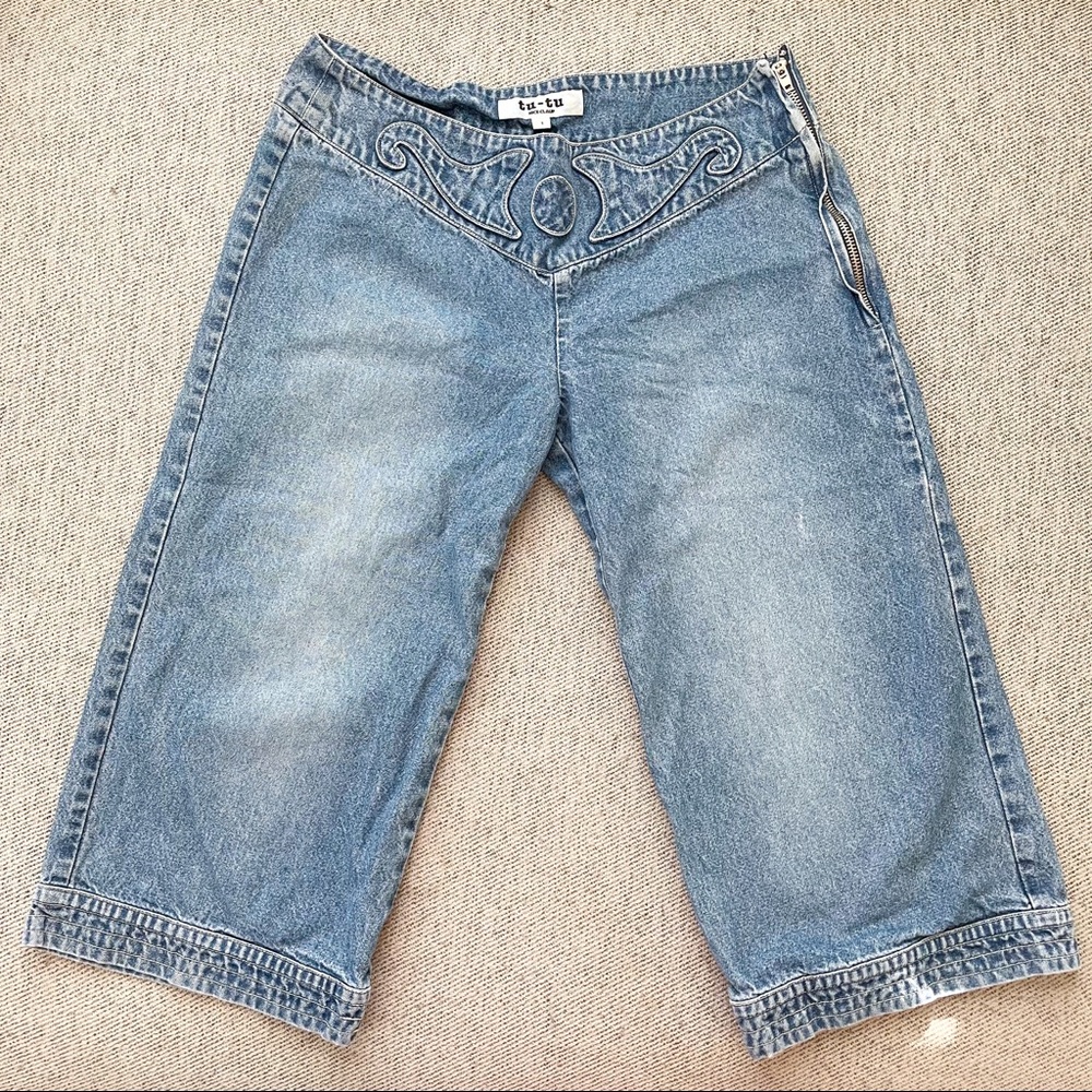 Tu-tu Nice Claup Mid-leg Wide Jeans Size 1